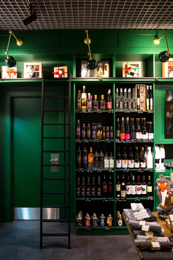 Local gourmet  shop in Riga airport. Year 2017